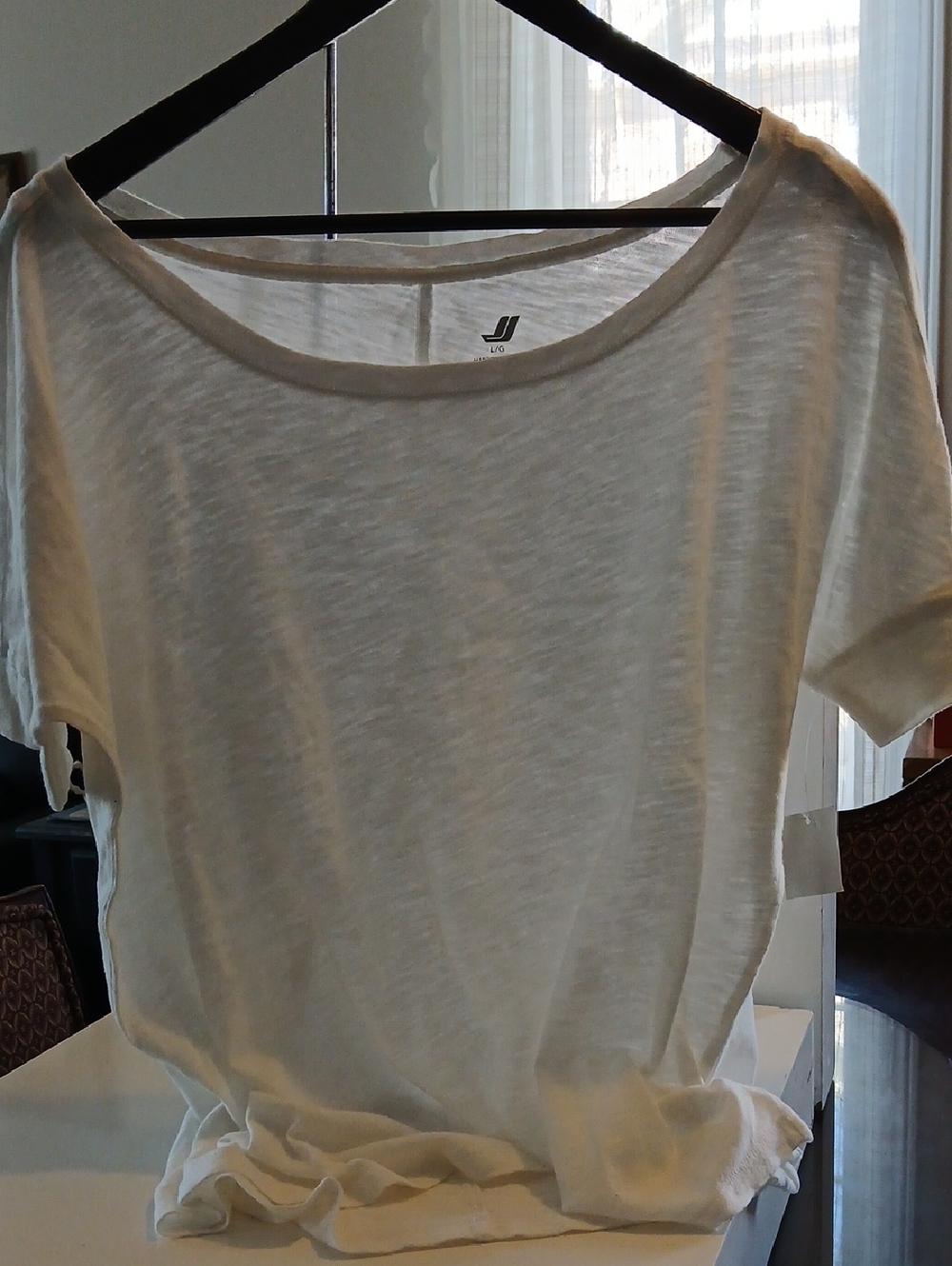 Joe Fresh Cream Scoop Neck Short Sleeve Tee NWT